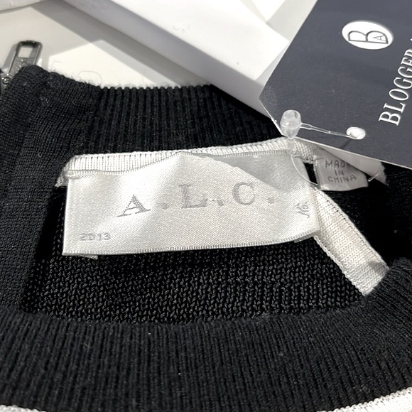 A.L.C. Moore Black and White Leopard Raglan Sweater - Picture 9 of 10